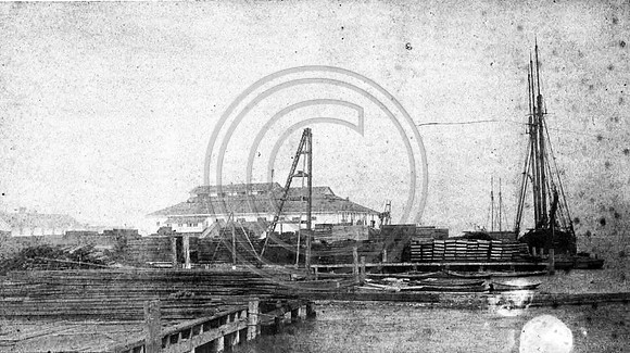 Ship loading lumber