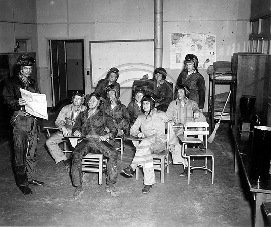 Navy Pilots atFlight Briefing