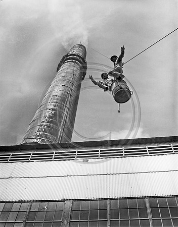 Samoa smoke stack being built #2