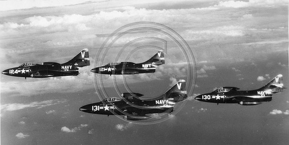 Navy Grunman Panther Fighters on Patrol