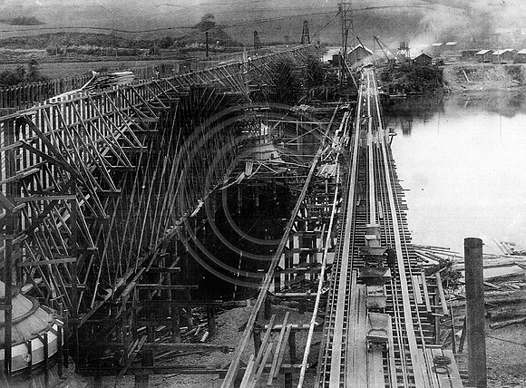 Construction of Fernbridge looking North