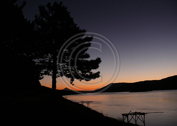 Sunset along the Columbia River