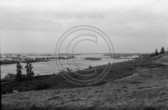 1960 Flooding looking from hillside to Fernbridge & Ferndale