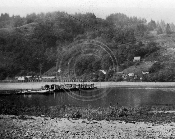 Klamath #000003 Ferry on the river at Requa july 4th 1924