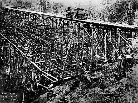 Robinson Camp Trestle 804 ft long & 204 ft high Clallam Washington