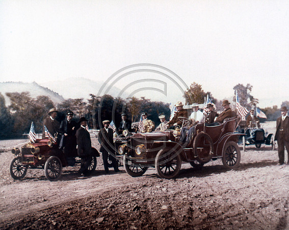 Governor James Gillett of California in Petrolia 1907