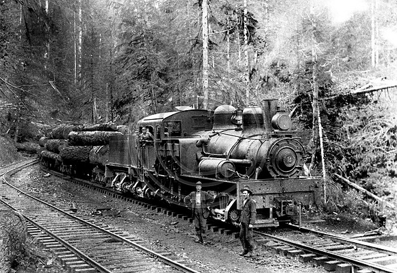 Shay Locomotive and crew