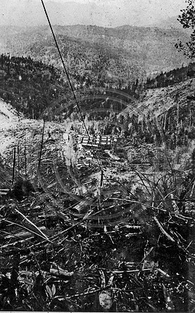 Looking down into camp 20