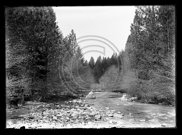 Old Foot Bridge from original 5x7 glass negative