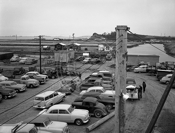 King Salmon parking lot in the 1950s