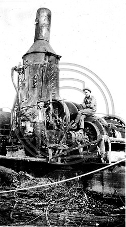 Bob Jackson & Young Pete Bruindin on Steam Donkey