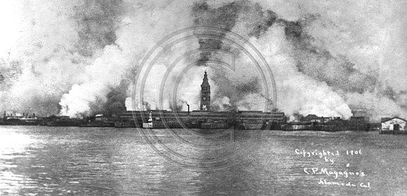 San Francisco burning 1906 earthquake