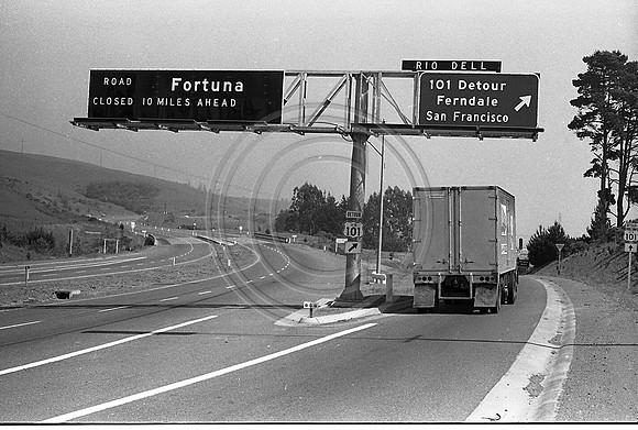 1964 Flood 101 detour to Rio Dell Ferndale SF