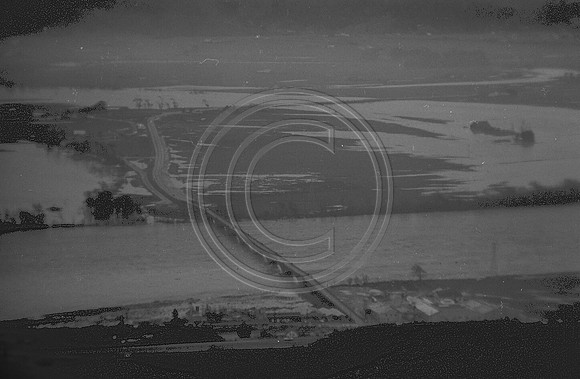 1964 Flood Ferndale aerial water water everywhere