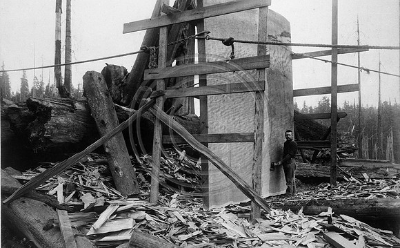 Hand Hewn slab for Chicago Worlds Fair