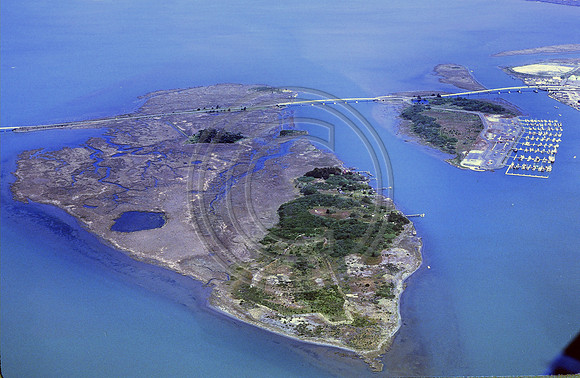 Aerial of indian island 1982
