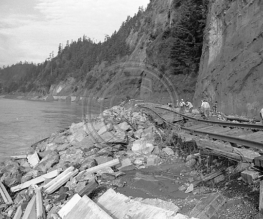Work crews along Rio Dell Bluffs