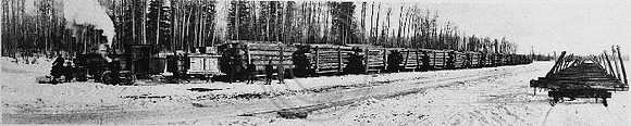 Historical Winter Logging by train
