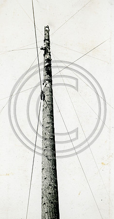 George Nelson rigging up the pole