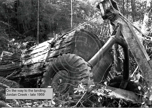 Jordan CreekmOperation 1959 log being winched