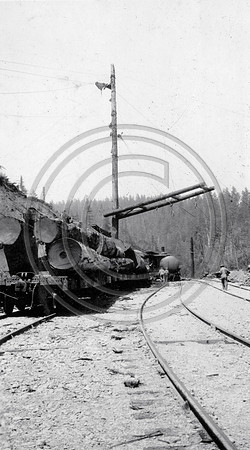 Logs on Railroad tracks circa August 12, 1928