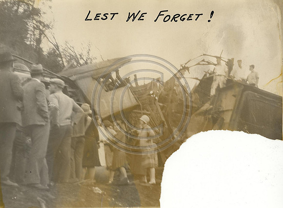 Train Wreck numb 184, 1920's