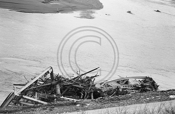 All that remains of the bridge at South Fork