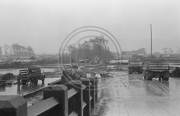 Destruction from the 1964 Flood toward Ferndale, California