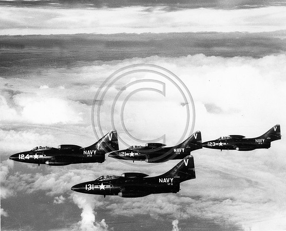 Navy Grunman Panther Fighters in close formation