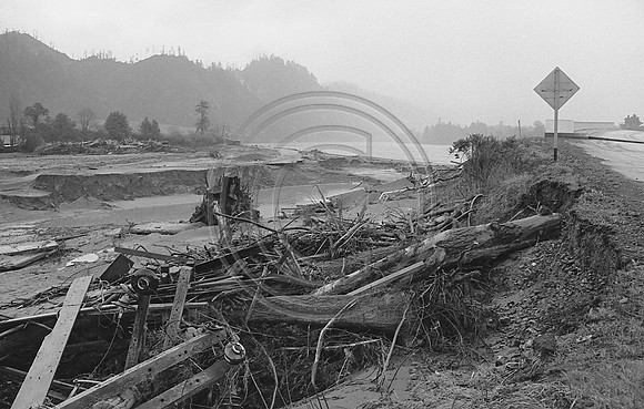 Path of eel River at Rio Dell