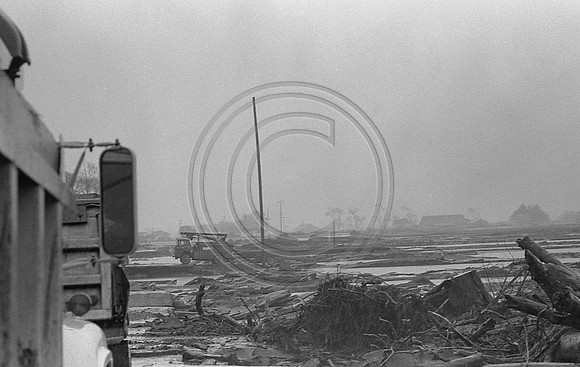 Flood debris as far as you can see 1964 Flood