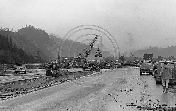 Clearing road to Rio Dell