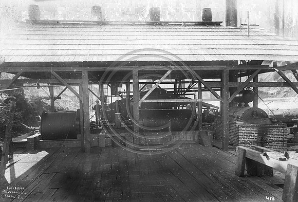 Stationary Yarder at Excelsior Redwood Company Operations in Freshwater Later purchased by The Pacific Lumber Company
