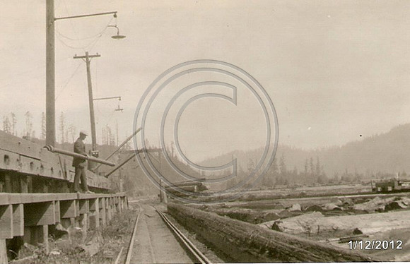 Scotia Mill A Log Pond Jil-pokes RR Car Unloading