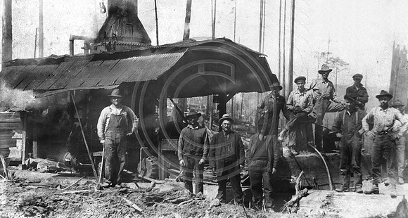 1922 Donkey Engine on line 22 spur off Freshwater Main Line at Camp 12