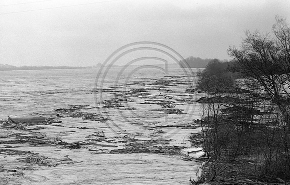 Eel River full of debris from the 1964 Flooding