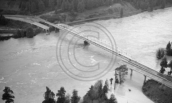Aerical view of the South Scotia Bridge Scotia, California