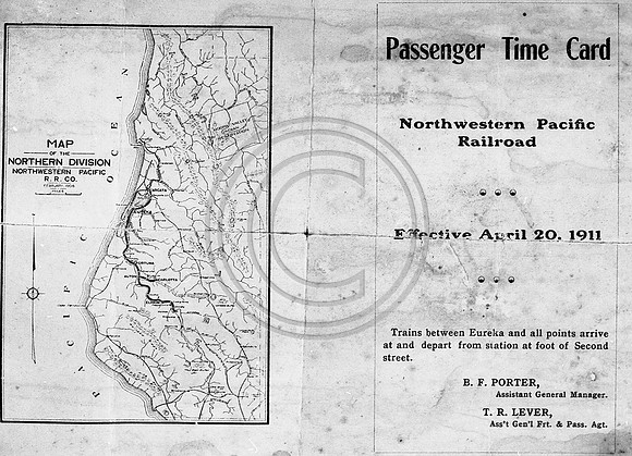 Loleta Passenger time card 15