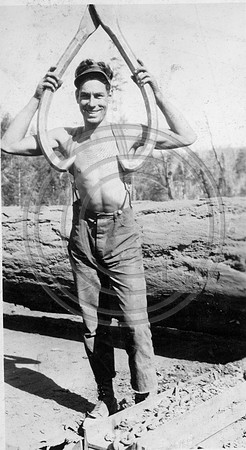 EK posing with huge hooks circa 1928