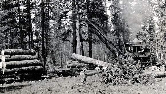 Loading a Railcar with logs